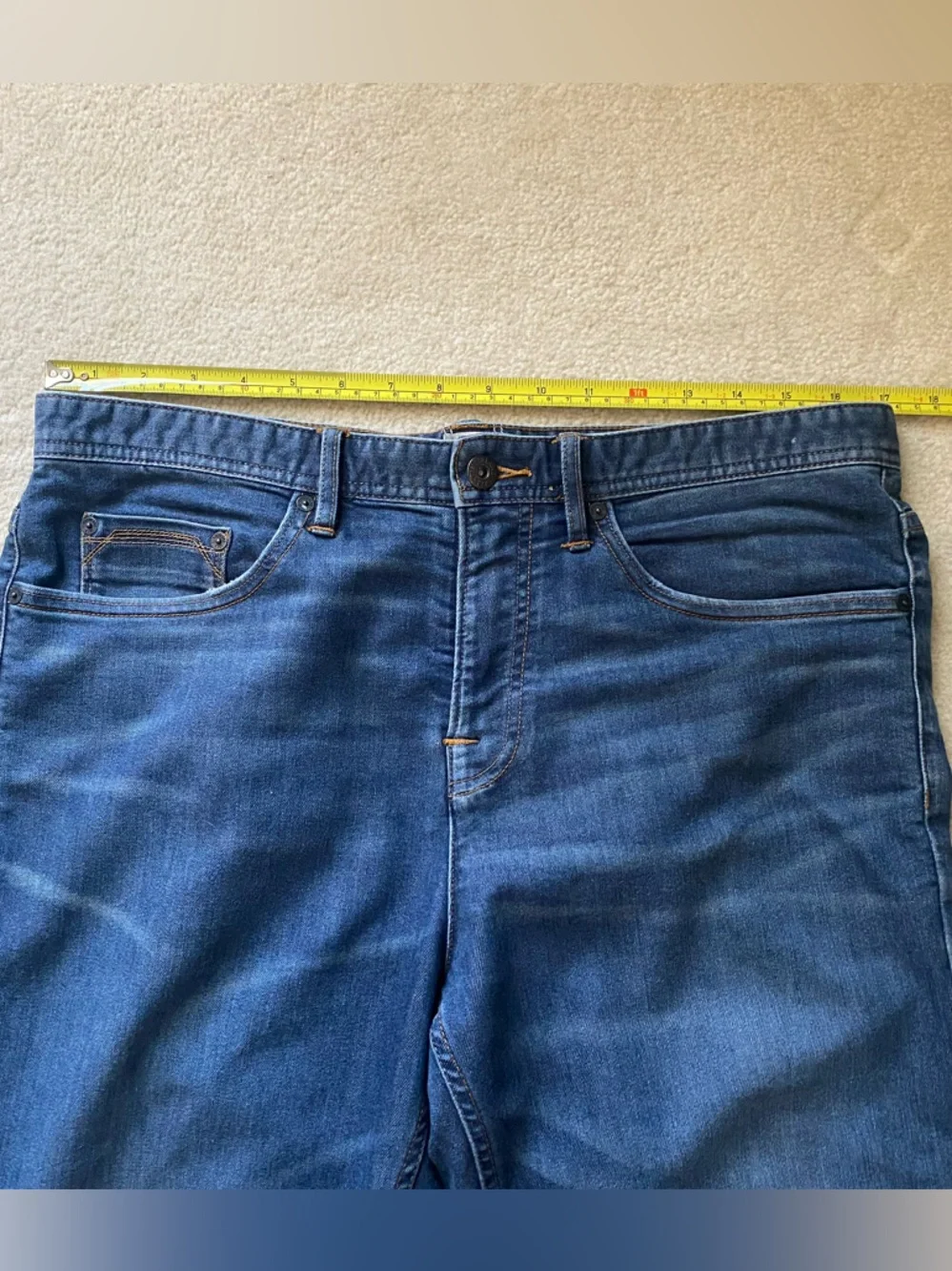 Timberland Locke Lake Cordura Concept Denim Blue Jeans Workwear Straight Leg 34